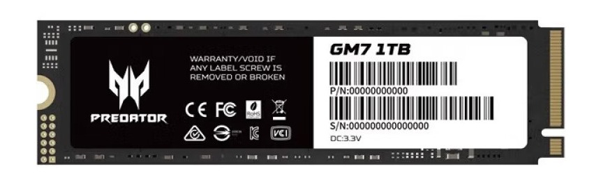 SSD Acer Predator GM7 ёмкостью 1 ТБ